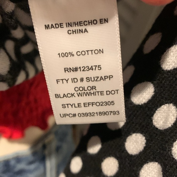 Company Ellen Tracy black and white Polka Dot Cardigan Sweater Women’s Medium - Picture 7 of 9